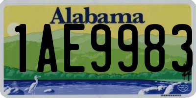 AL license plate 1AE9983