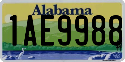 AL license plate 1AE9988