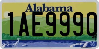 AL license plate 1AE9990
