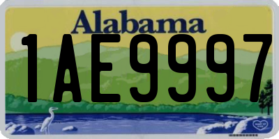 AL license plate 1AE9997