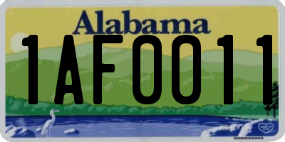 AL license plate 1AF0011