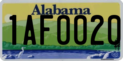 AL license plate 1AF0020