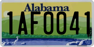AL license plate 1AF0041