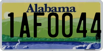 AL license plate 1AF0044