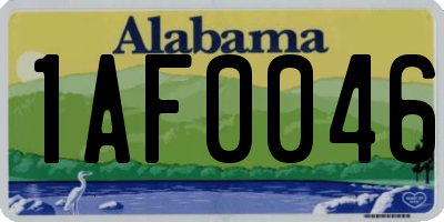 AL license plate 1AF0046