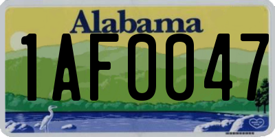 AL license plate 1AF0047