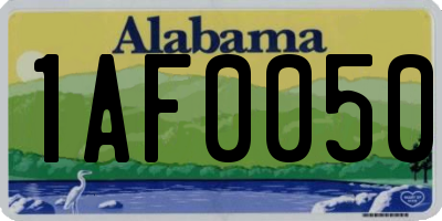 AL license plate 1AF0050