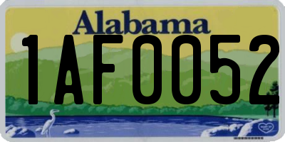 AL license plate 1AF0052