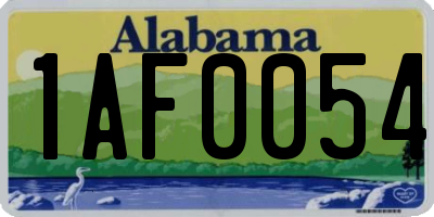 AL license plate 1AF0054