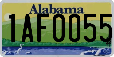 AL license plate 1AF0055