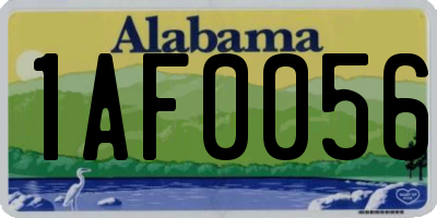 AL license plate 1AF0056