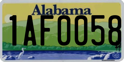AL license plate 1AF0058
