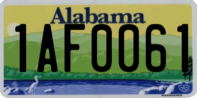 AL license plate 1AF0061