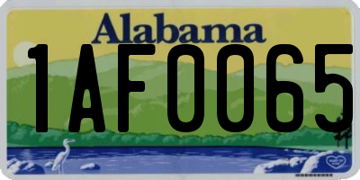 AL license plate 1AF0065