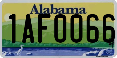 AL license plate 1AF0066