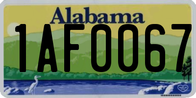 AL license plate 1AF0067