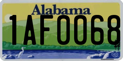 AL license plate 1AF0068