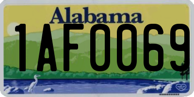 AL license plate 1AF0069