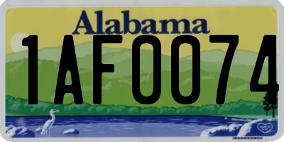 AL license plate 1AF0074