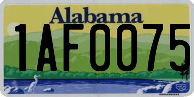 AL license plate 1AF0075