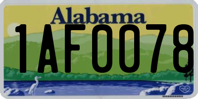 AL license plate 1AF0078