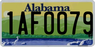 AL license plate 1AF0079