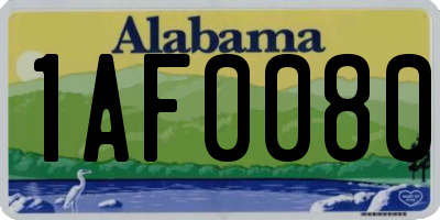 AL license plate 1AF0080