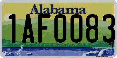 AL license plate 1AF0083