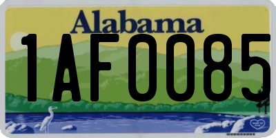 AL license plate 1AF0085