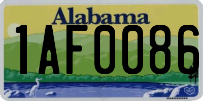 AL license plate 1AF0086