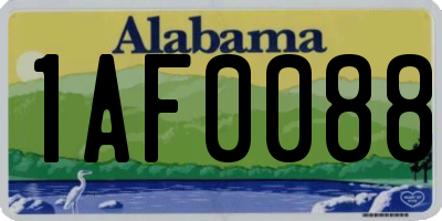 AL license plate 1AF0088