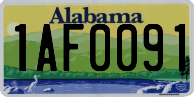 AL license plate 1AF0091