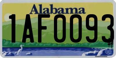 AL license plate 1AF0093