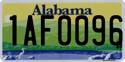 AL license plate 1AF0096