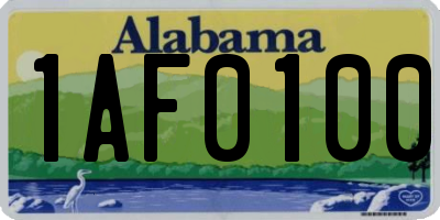 AL license plate 1AF0100