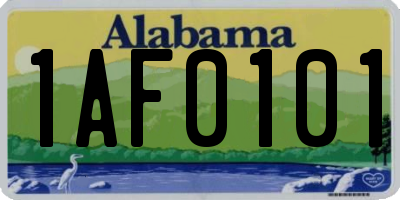 AL license plate 1AF0101