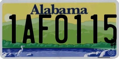 AL license plate 1AF0115
