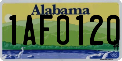 AL license plate 1AF0120
