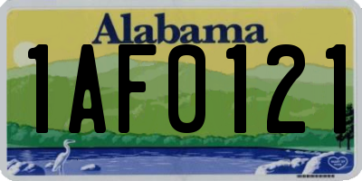 AL license plate 1AF0121