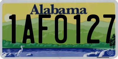 AL license plate 1AF0127