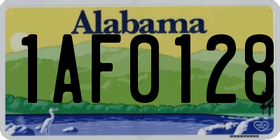 AL license plate 1AF0128