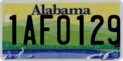 AL license plate 1AF0129
