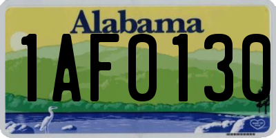 AL license plate 1AF0130