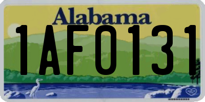 AL license plate 1AF0131