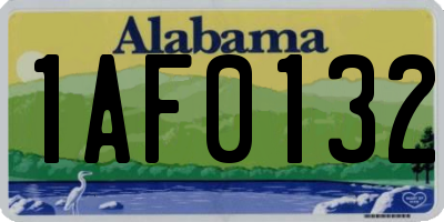 AL license plate 1AF0132