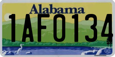 AL license plate 1AF0134