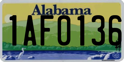 AL license plate 1AF0136