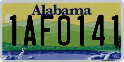 AL license plate 1AF0141