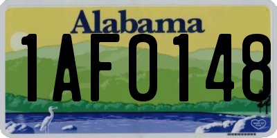 AL license plate 1AF0148