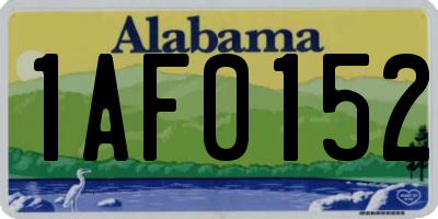 AL license plate 1AF0152